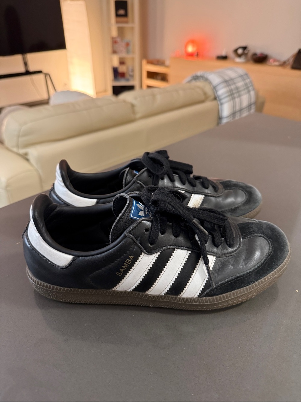 Adidas Samba Black/White Leather Sneakers